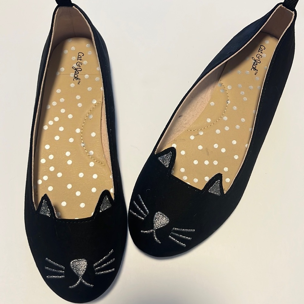 Cat ballet flats girls size 3
